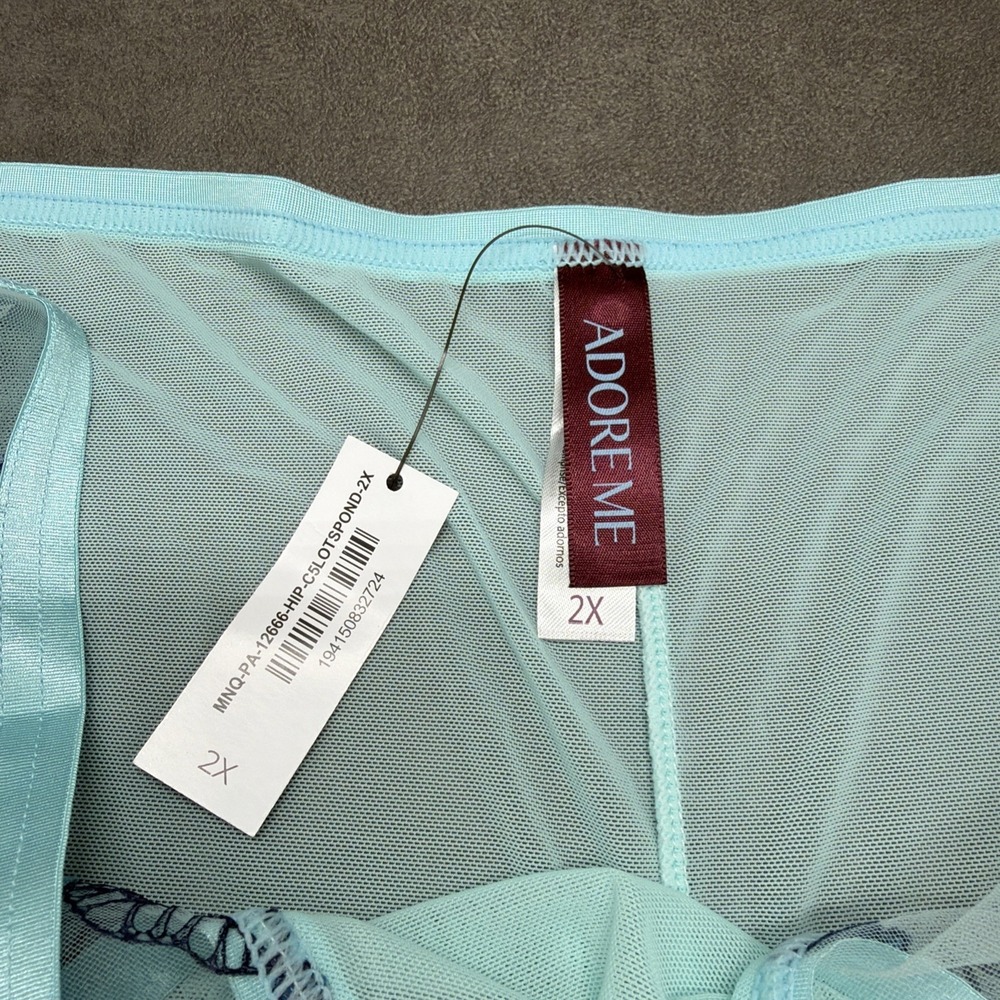 Adore Me Emilie Lotus Pond Blue Panty Underwear Size 2X - Picture 3 of 4